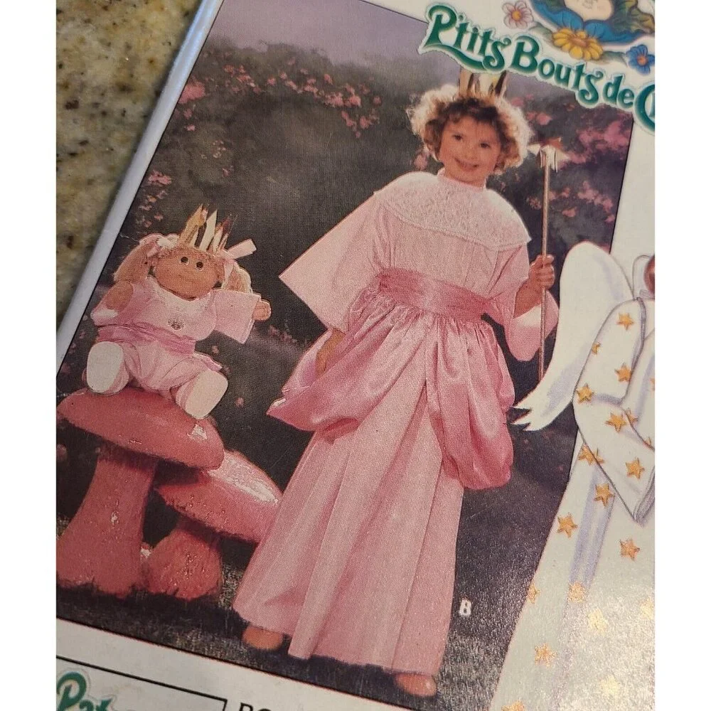 Butterick 3490 Cabbage Patch Kids Girls Costume Angel Bride Princess 4-14 Uncut